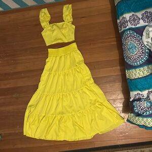 SHEIN two piece skirt and crop top.